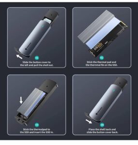 NVMe SSD-Gehäuse M 2 SATA Externes Gehäuse - Image 5