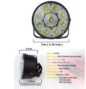 Super Bright Weiß 9 LED Tagfahrten - Image 2