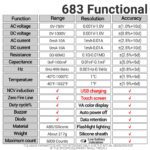 Multimeter 683 6000 Counts Digital Smart Anti-Burn wiederaufladbar - Image 5