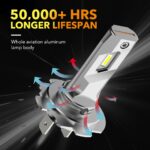 H7 16000lm LED-Scheinwerferlampe 6500K Weißer Canbus - Image 2