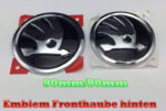 Skoda 80mm / 90mm schwarz Emblem