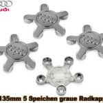 Autoteile - Audi 4X135mm 5 Speichen graue Radkappen