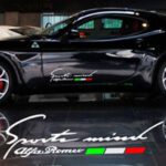 Alfa Romeo Flag Badge Aufkleber