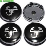 Emblem + Radmittenkappe - Fiat 500 60 MM Scorpion Radmitte Kappe