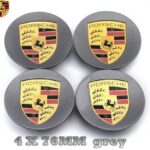 PORSCHE 4 X 76 MM Gray Radkappe