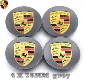 PORSCHE 4 X 76 MM Gray Radkappe