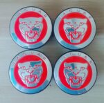 Jaguar 58mm Rot Radnaben Mittelkappen - Image 2