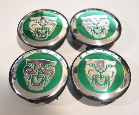 Jaguar 58mm grüne Radnaben Mittelkappen - Image 4