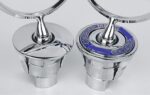 Benz Metal Blue Chrome Motorhaube Emblem - Image 2