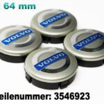 VOLVO Silber 4 x 64mm Felgenkappe