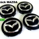 Emblem + Radmittenkappe - MAZDA 56mm Felgendeckel 4X