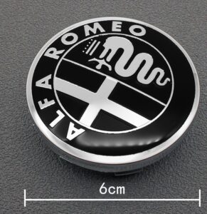 Alfa Romeo 4X60mm Radkappen schwarz - Image 4