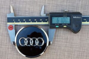 Audi 61mm Black Wheel Center Caps - Image 4