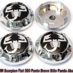 Emblem + Radmittenkappe - Abarth Panda 64MM Scorpion Radkappe