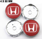 HONDA Radkappen 4 x 60 mm rot