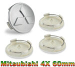 Mitsubishi 4X 60mm Radnabenkappen