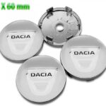 Emblem + Radmittenkappe - Dacia 60mm Car Wheel Center Cap silver