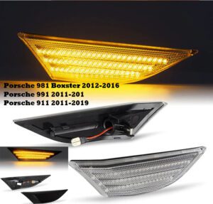 Porsche Dynamic Amber schwarz Blinker E-Prüfz.