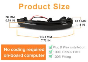 VW Volkswagen Dynamic LED Blinkpfeil Rückansicht E-Prüfz. - Image 5