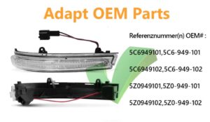 VW Volkswagen Dynamic LED Blinkpfeil Rückansicht E-Prüfz. - Image 6