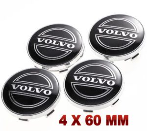 Volvo 4 x 60mm Allufelge Nabenkappen