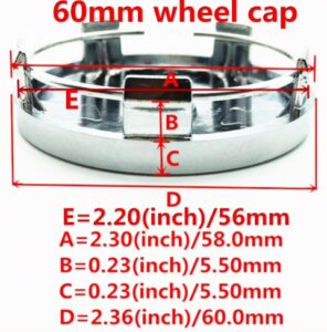 Volvo 4 x 60mm Allufelge Nabenkappen - Image 4