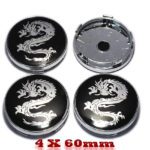 Dragon Logo Wheel Center Caps 60mm