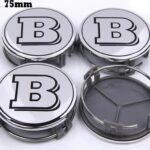 Emblem + Radmittenkappe - Benz BRABUS Racing Radmitte Kappen 75mm