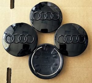 Audi 4x 68mm Felgendeckel Schwarz Gray - Image 2