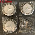 Emblem + Radmittenkappe - Benz Nabendeckel 75mm