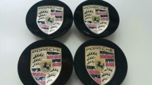 Porsche Felgendeckel 65 mm Schwatz - Image 2