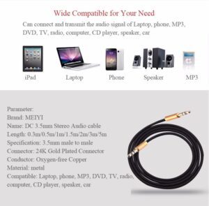 Aux 3.5 Kabel auf Stecker Audio 2 M - Image 10