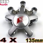 Emblem + Radmittenkappe - Audi 4 x Styling 135mm s Radkappe