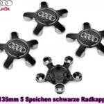 Audi 4X135mm5Speichen schwarze Radkappen