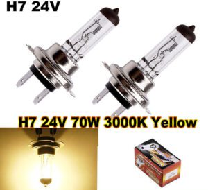 H7 24V 70W 3000K gelbe Glühbirnen