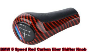 BMW 5 Gang Red Carbon Schaltknauf