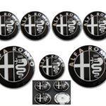 Autoteile - Alfa Romeo Logo 74 mm + 60 mm Schwatz