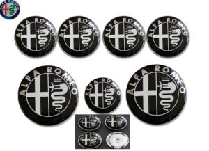 Alfa Romeo Logo 74 mm + 60 mm Schwatz