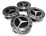Benz 75MM schwarz Radkappenabdeckung - Image 2