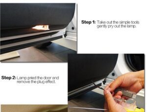 Benz AMG Logo-Türleuchte CLS CLA C207 - Image 6