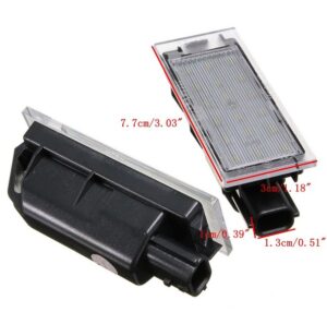 Renault White LED Anzahl Kennzeichenbele - Image 6