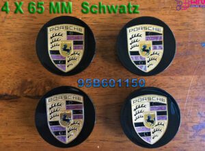 Porsche Felgendeckel 65 mm Schwatz
