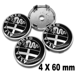 Alfa Romeo 4X60mm Radkappen schwarz