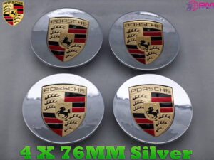 PORSCHE 4 X 76 MM Chrom Radkappe