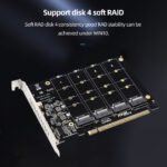 NVMe 4x M.2 SSD PCIe NVMe SSD PCIe Adapter RAID Karte PCIe 3.0 4.0 - Image 3