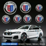BMW ALPINA Fronthaube Emblem Lenkradkap 82mm+Rear Badge 74mm+Wheel Hub Cap 68mm+steering wheel sticker 45mm Decal Styling