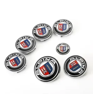 BMW ALPINA Fronthaube Emblem Lenkradkap 82mm+Rear Badge 74mm+Wheel Hub Cap 68mm+steering wheel sticker 45mm Decal Styling - Image 9