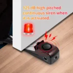 Door Stop Alarm System 125dB Loud Home Security Anti-Theft Door Block System Portable Doorstop Preasure Alarm - Image 5