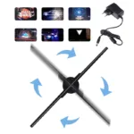 3D Hologram Advertising Fan Holo-graphic Display Air Fan Video Projector 224 Lights Store Shop Bar Casino 42cm Durable
