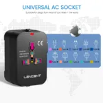 All in One International Power Adapter Charger with Dual USB Charger for US UK EU AU - Image 3